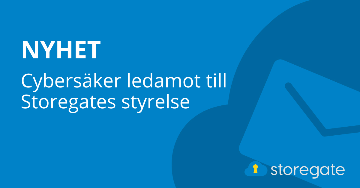 Cybersäker ledamot till Storegates styrelse