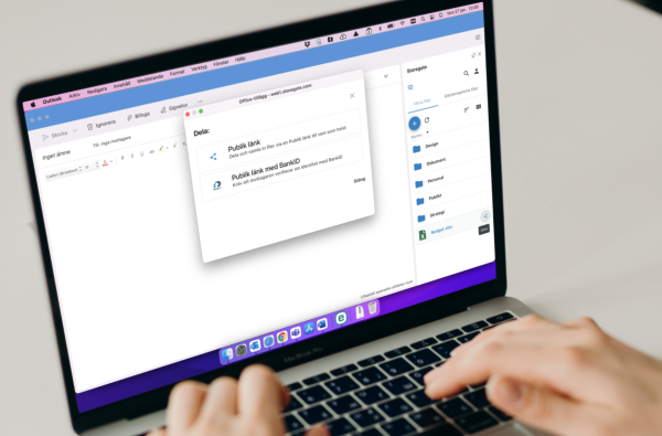 Dela filer från Storegate i Outlook