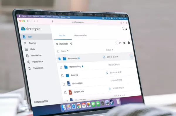 Hantera dina filer i Storegate svenska molntjänst. Perfekt för företag som vill spara information på ett GDPR-säkert sätt.