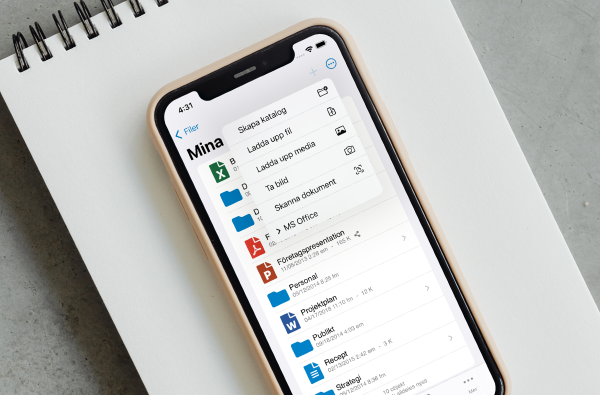 Arbeta med dina filer på Storegate i mobilen