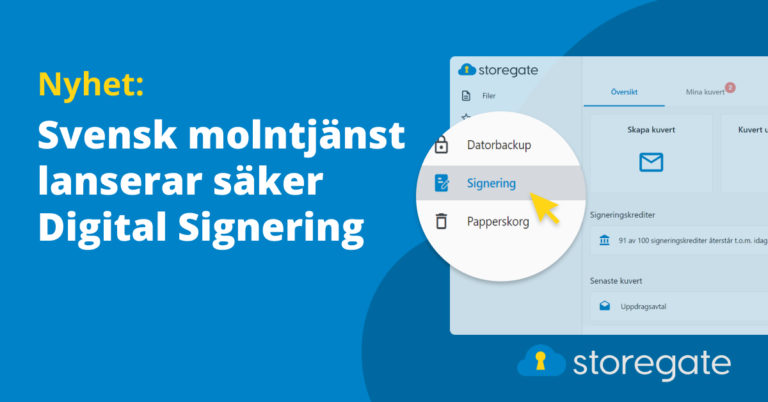 Storegate Signering nyhet