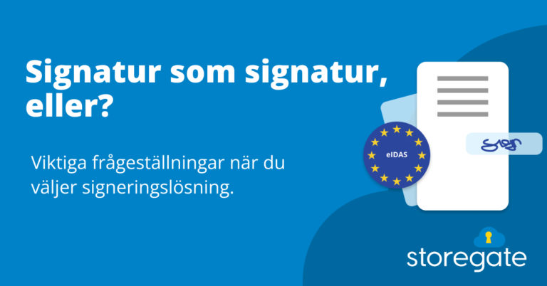 Blå ruta med texten signatur som signatur