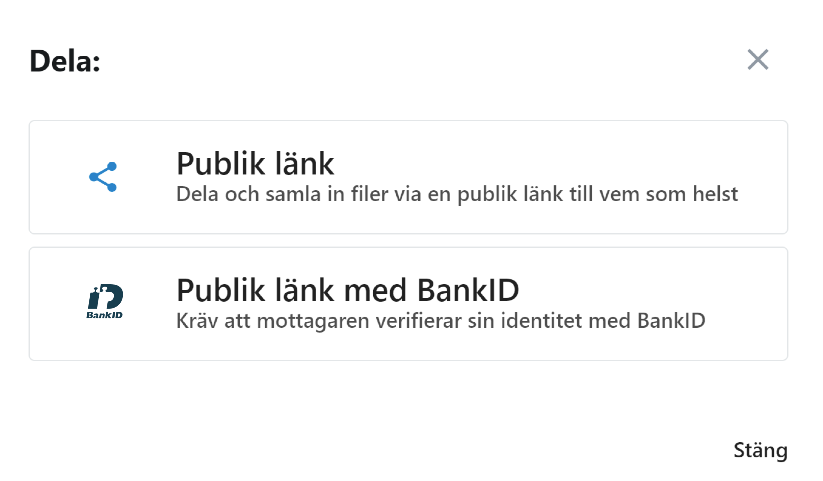 Dela med BankID NY 1