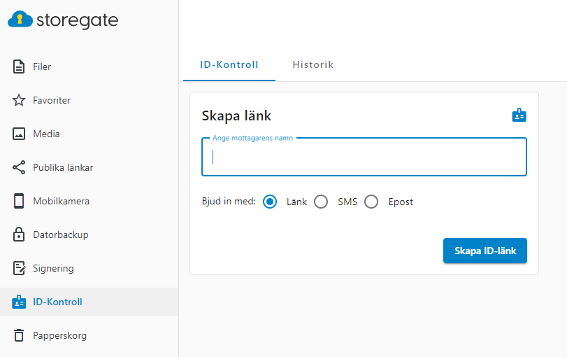 Storegate ID-kontroll på distans KYC